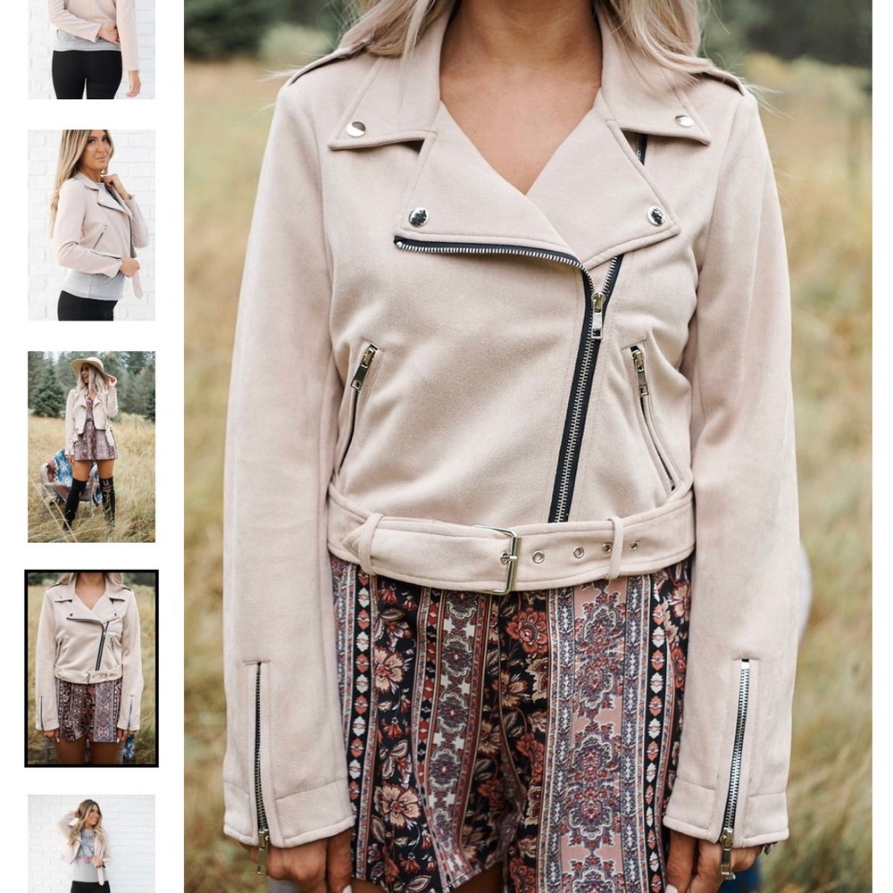 Cropped Moto Jacket